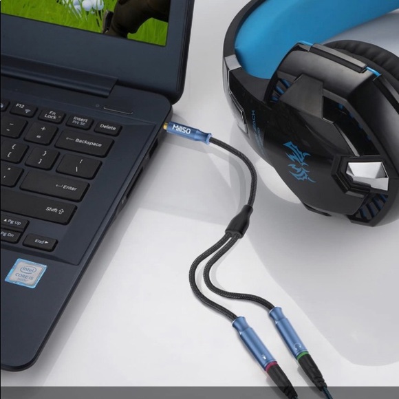Mic & Audio Y Splitter Cable for Gaming Headset to PC, Xbox, Laptop, PS4, PS5 - Picture 4 of 6
